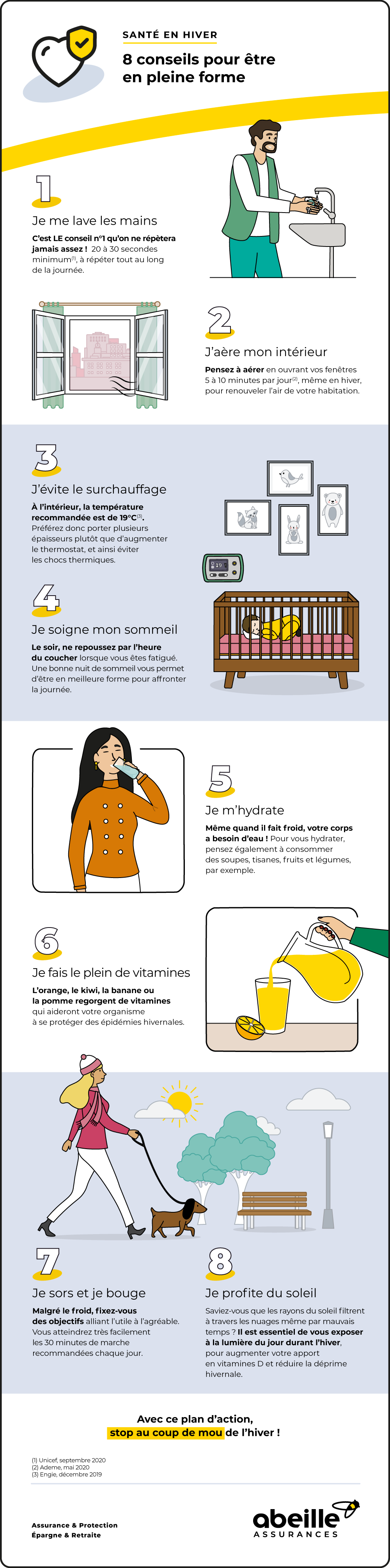 8 conseils santé pour garder la forme en hiver – Abeille Assurances